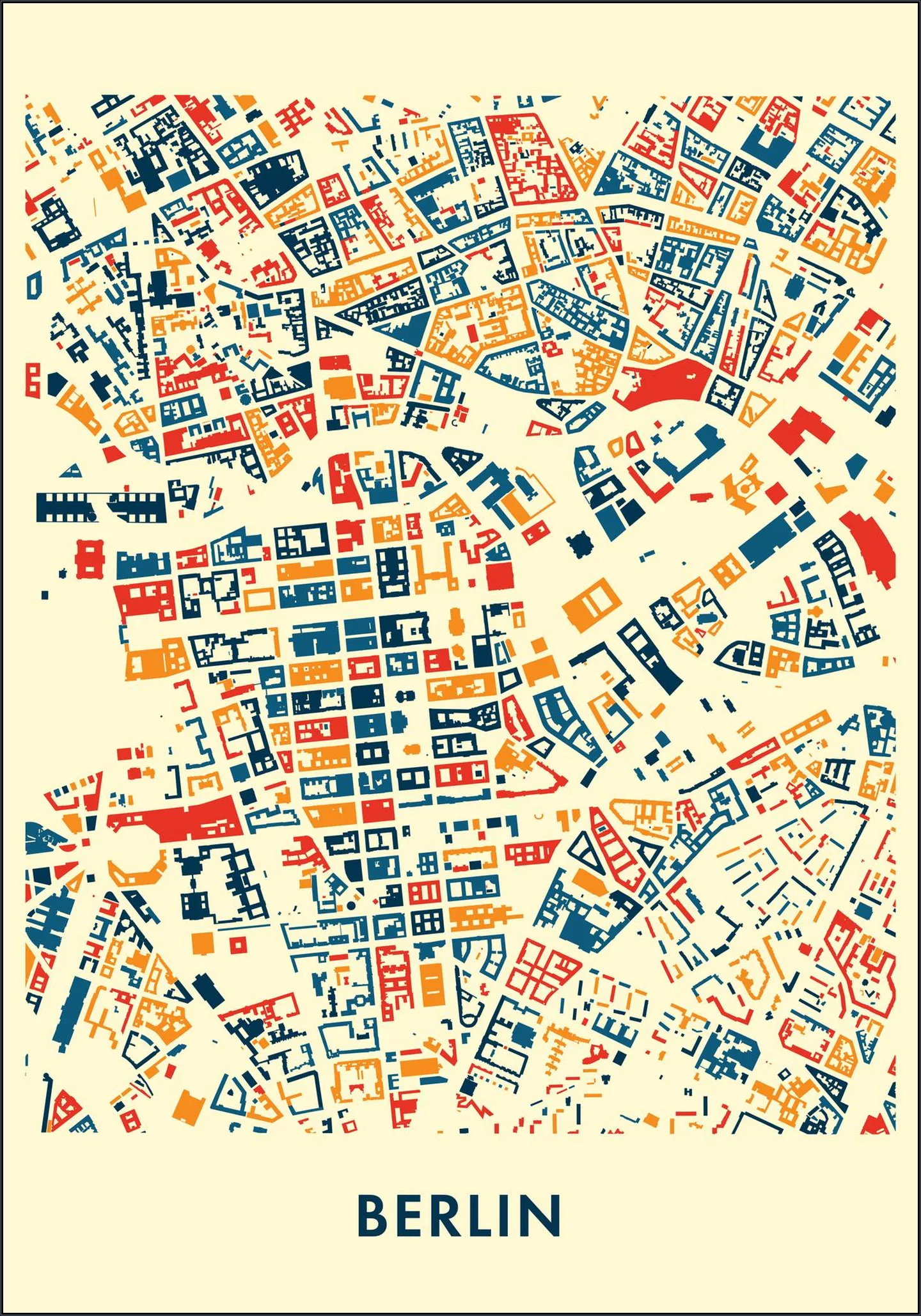 Berlin Mosaic City Map