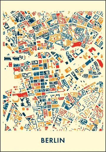 Berlin Mosaic City Map