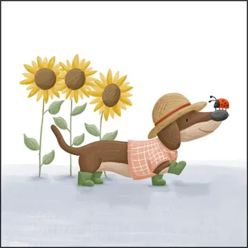Sunflower Dachshund
