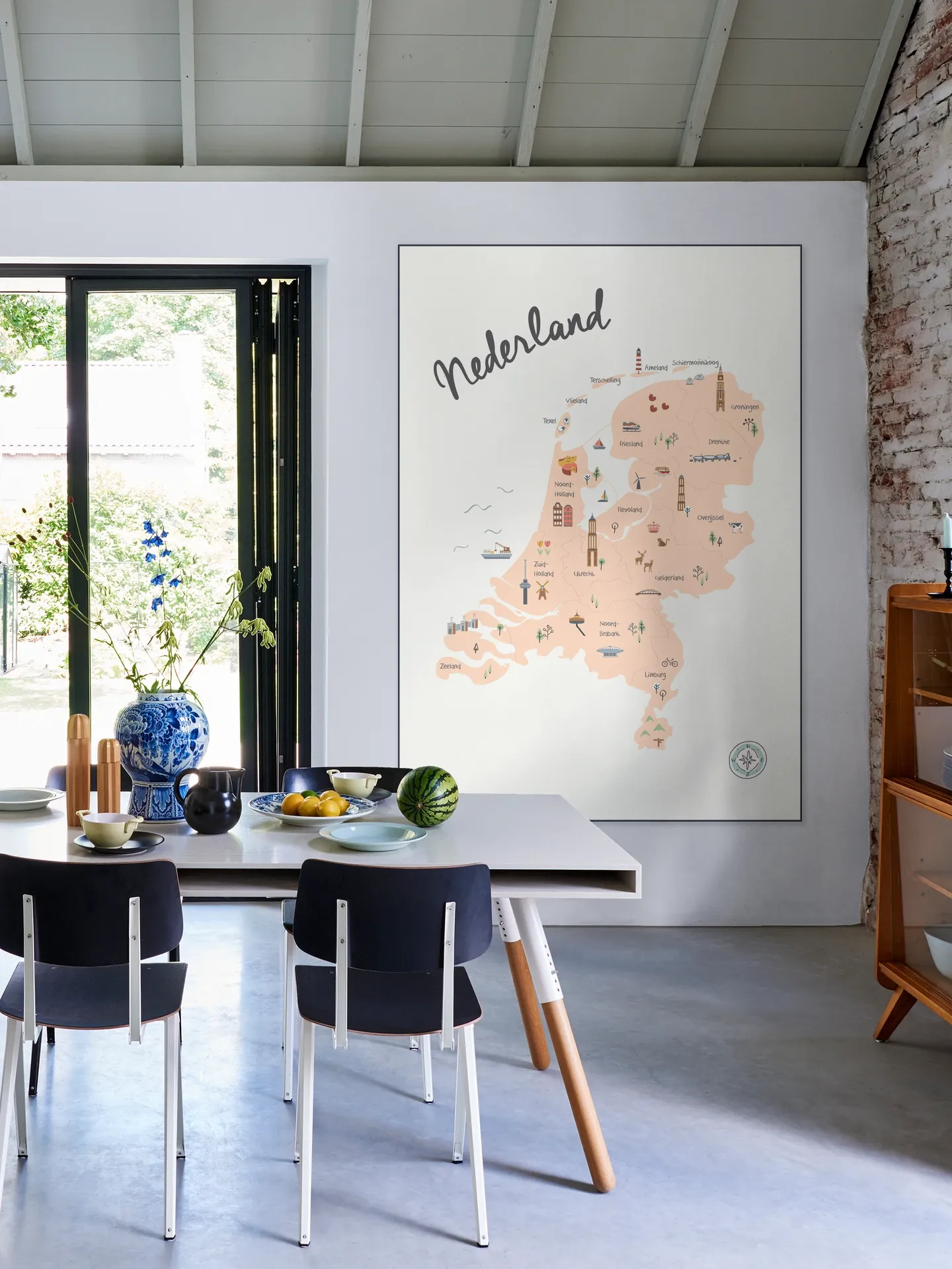 The Netherlands Kids Map beige