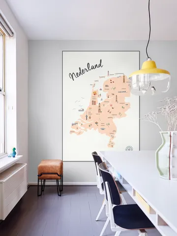 The Netherlands Kids Map beige