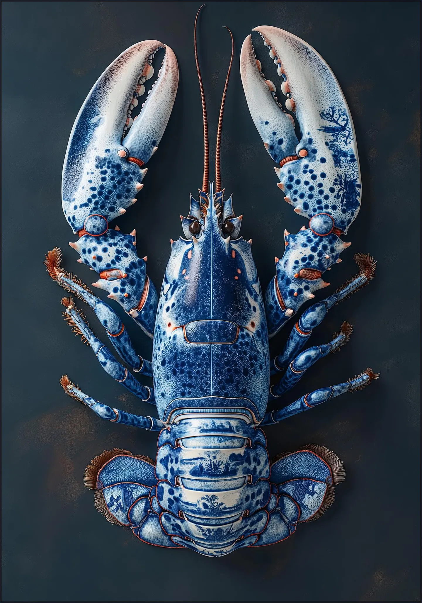 Delft Blue Lobster - Black