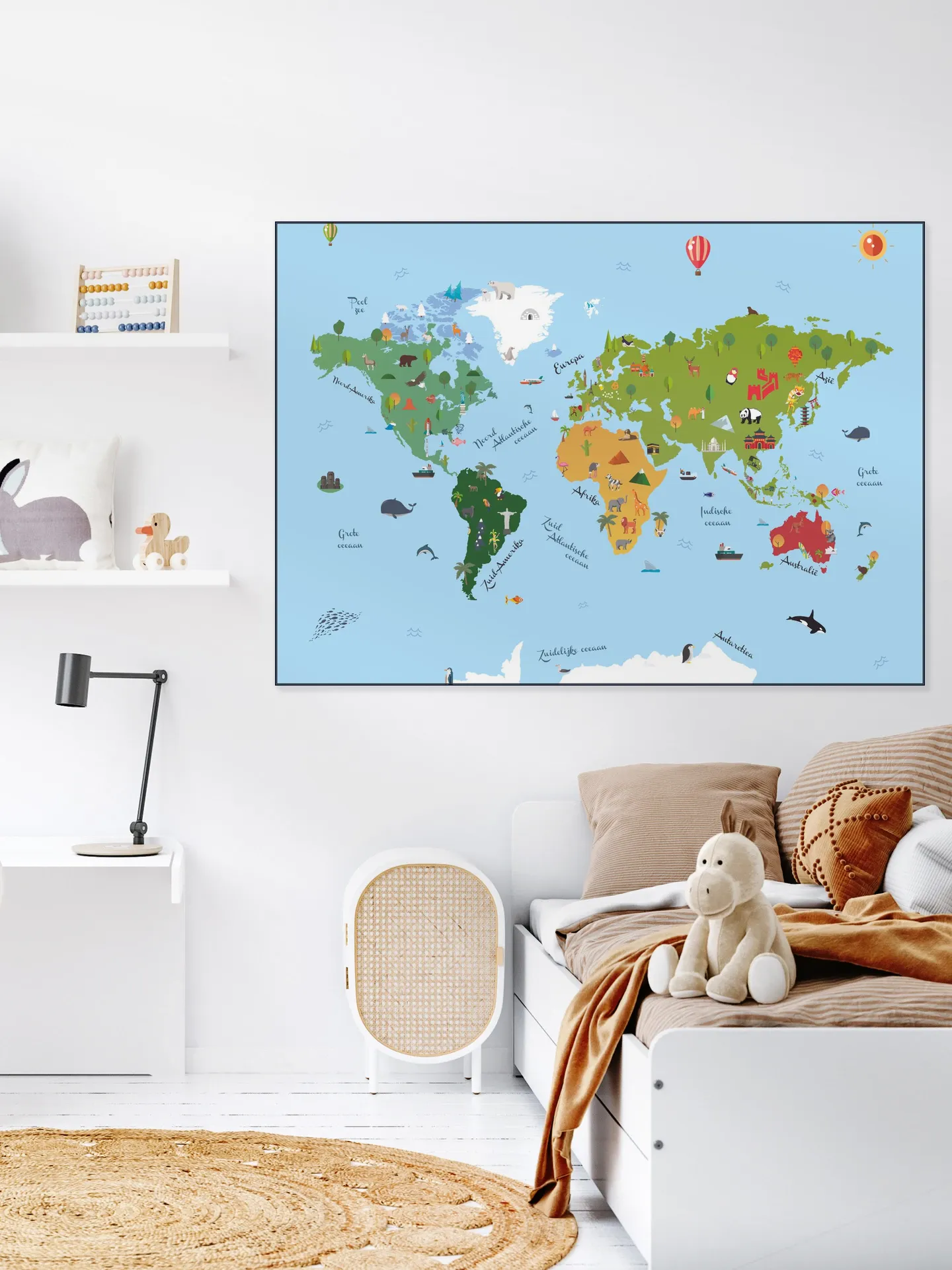 World Map Kids Text