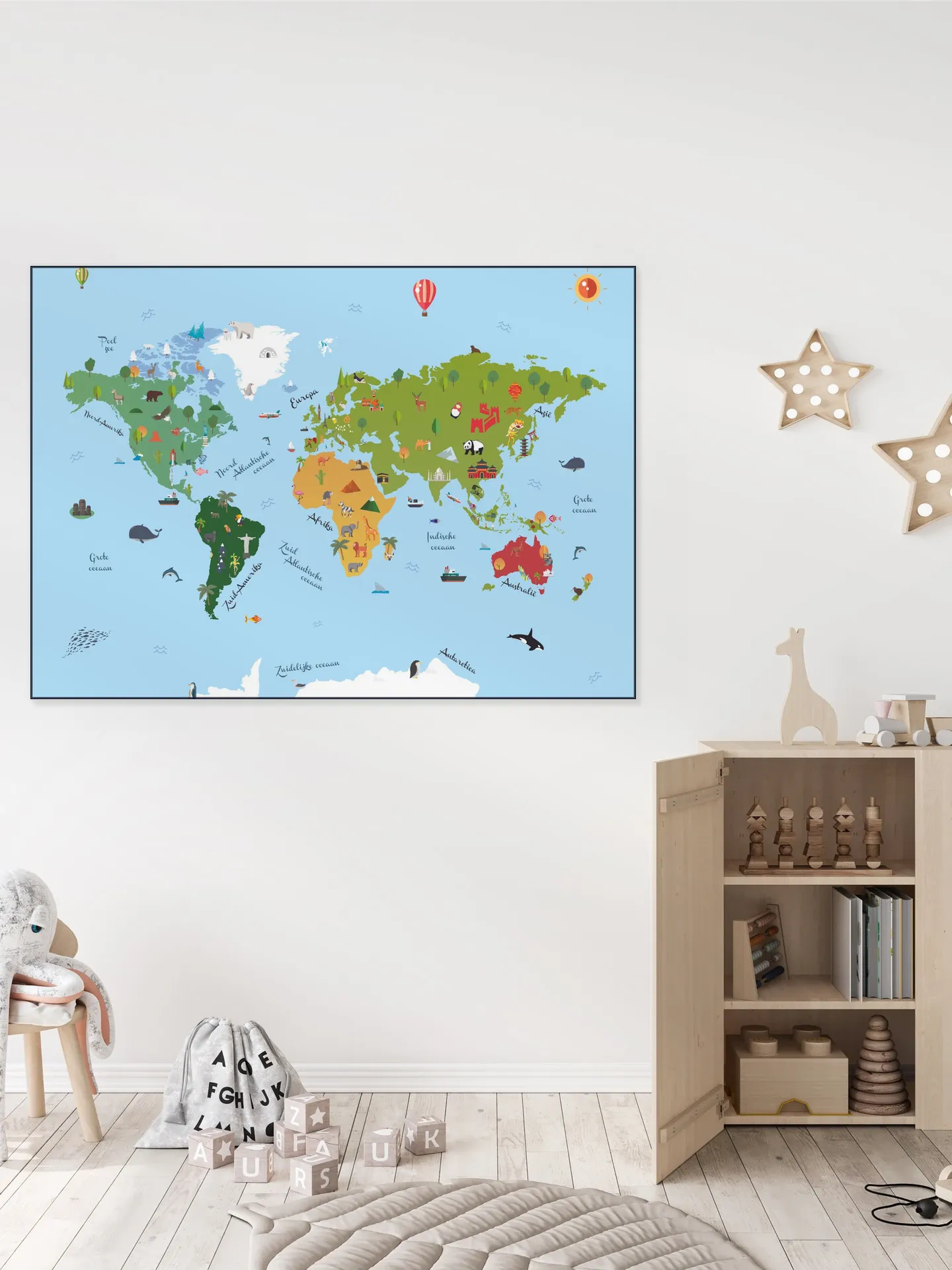 World Map Kids Text