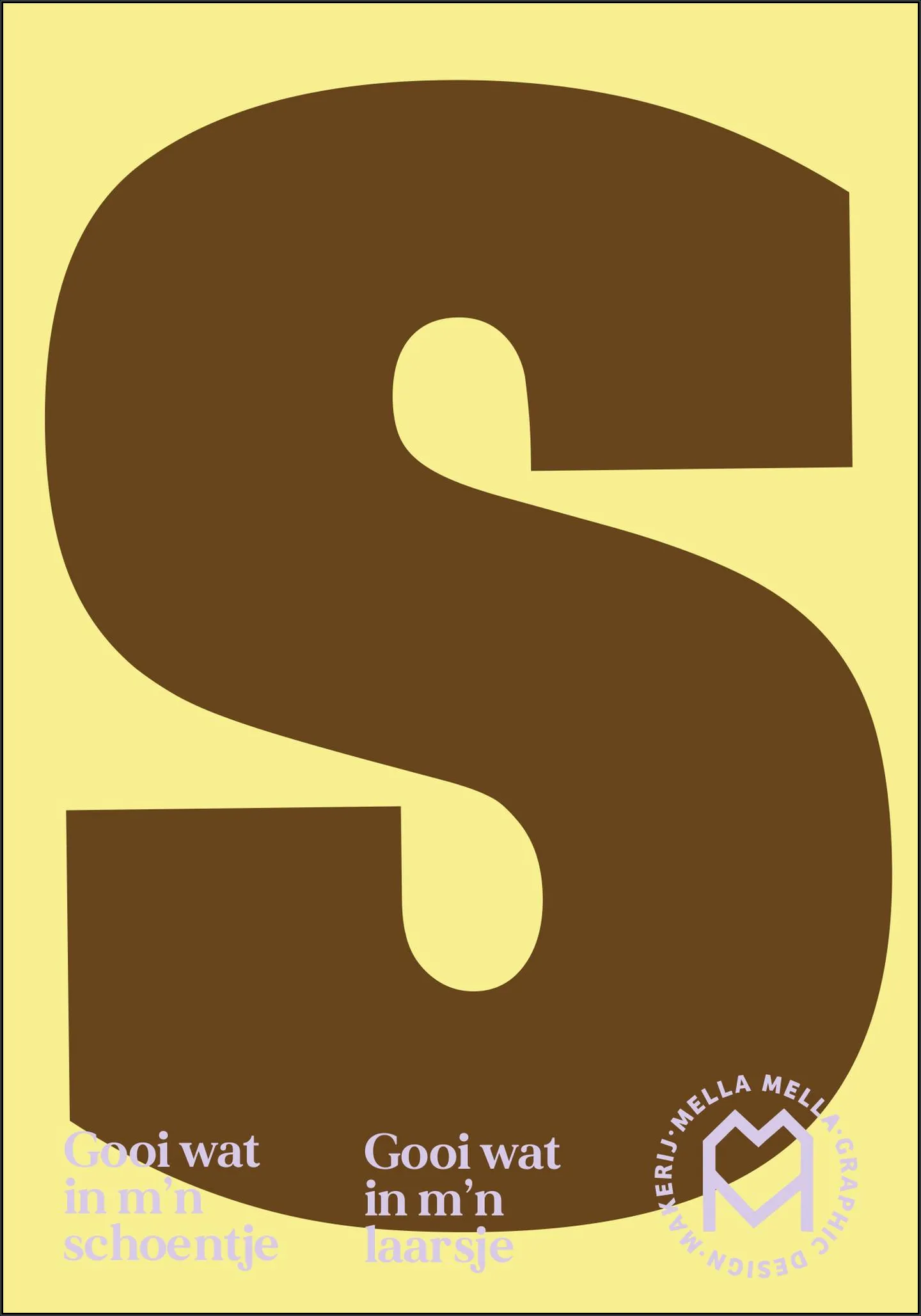 Chocoladeletter S van Sint
