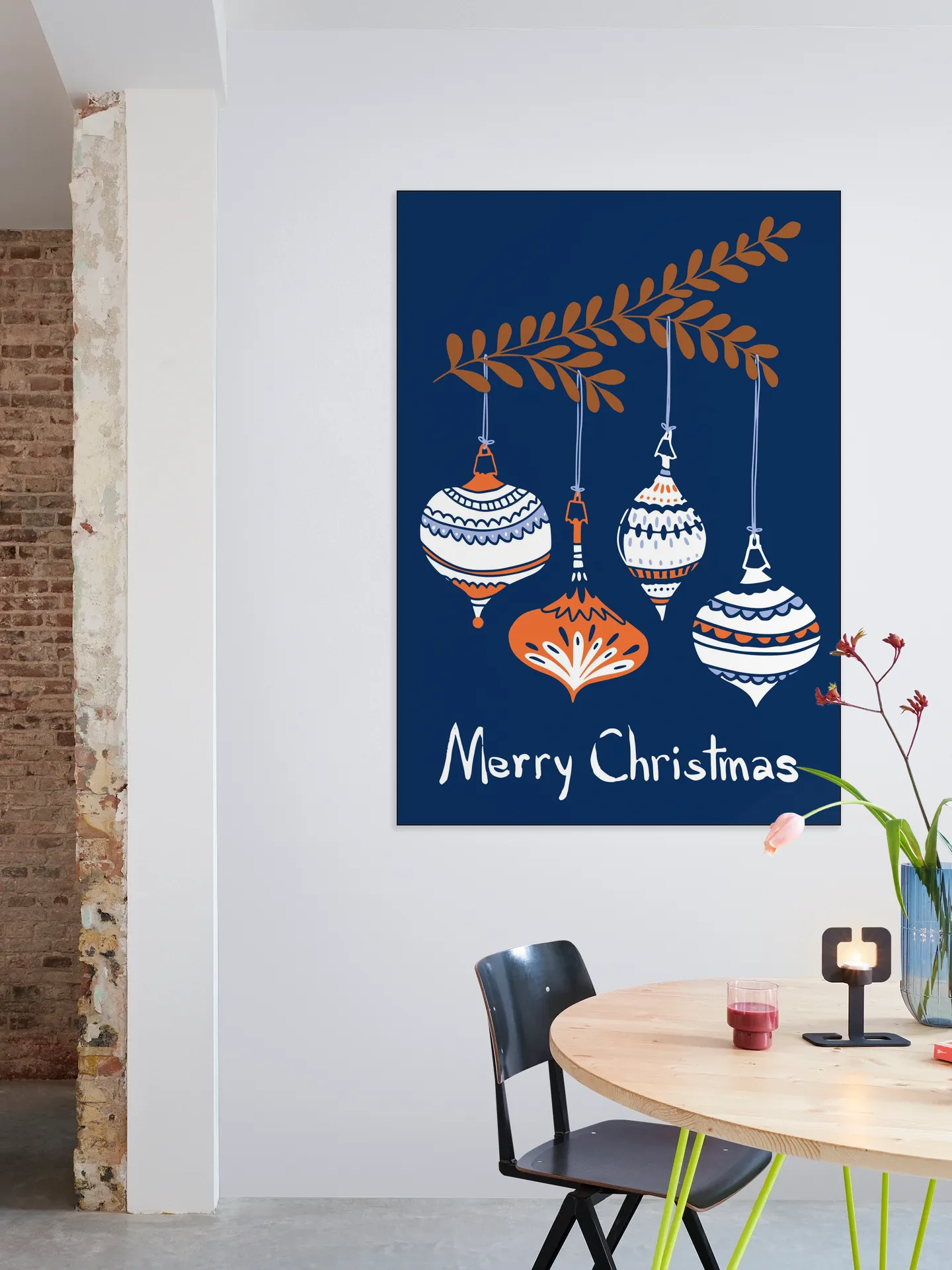 Cheerful Little Christmas Baubles - Blue
