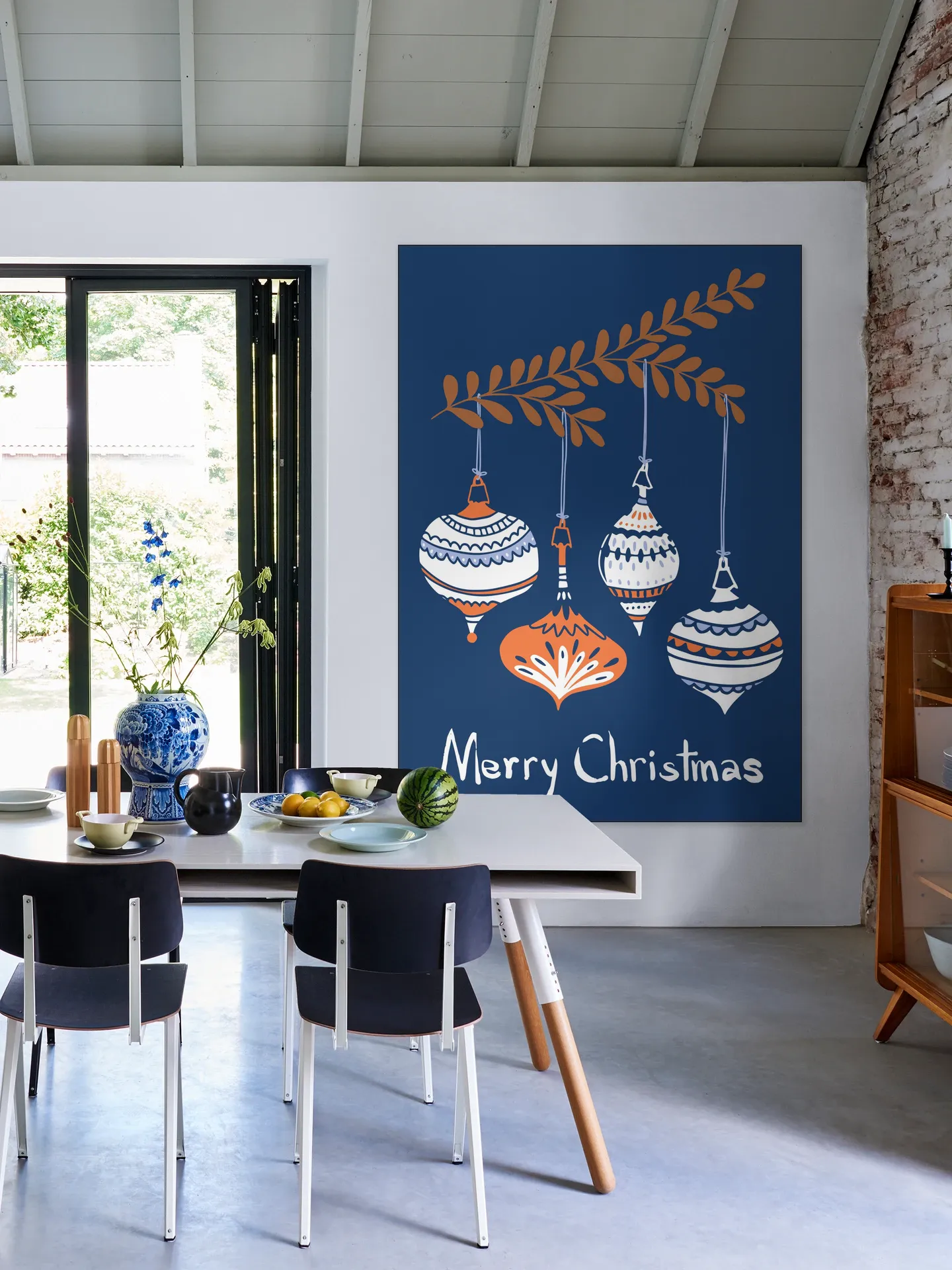 Cheerful Little Christmas Baubles - Blue