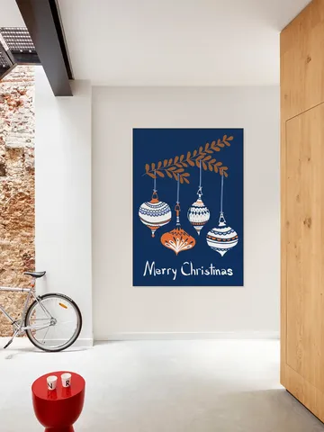 Cheerful Little Christmas Baubles - Blue