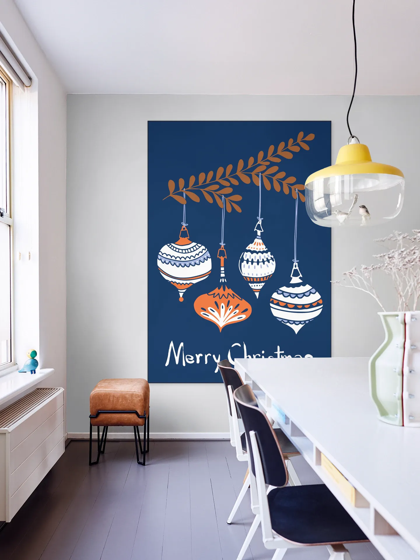 Cheerful Little Christmas Baubles - Blue