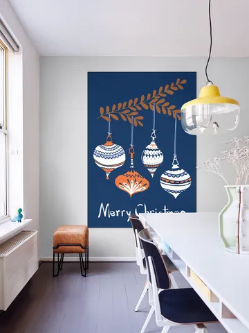 Cheerful Little Christmas Baubles - Blue