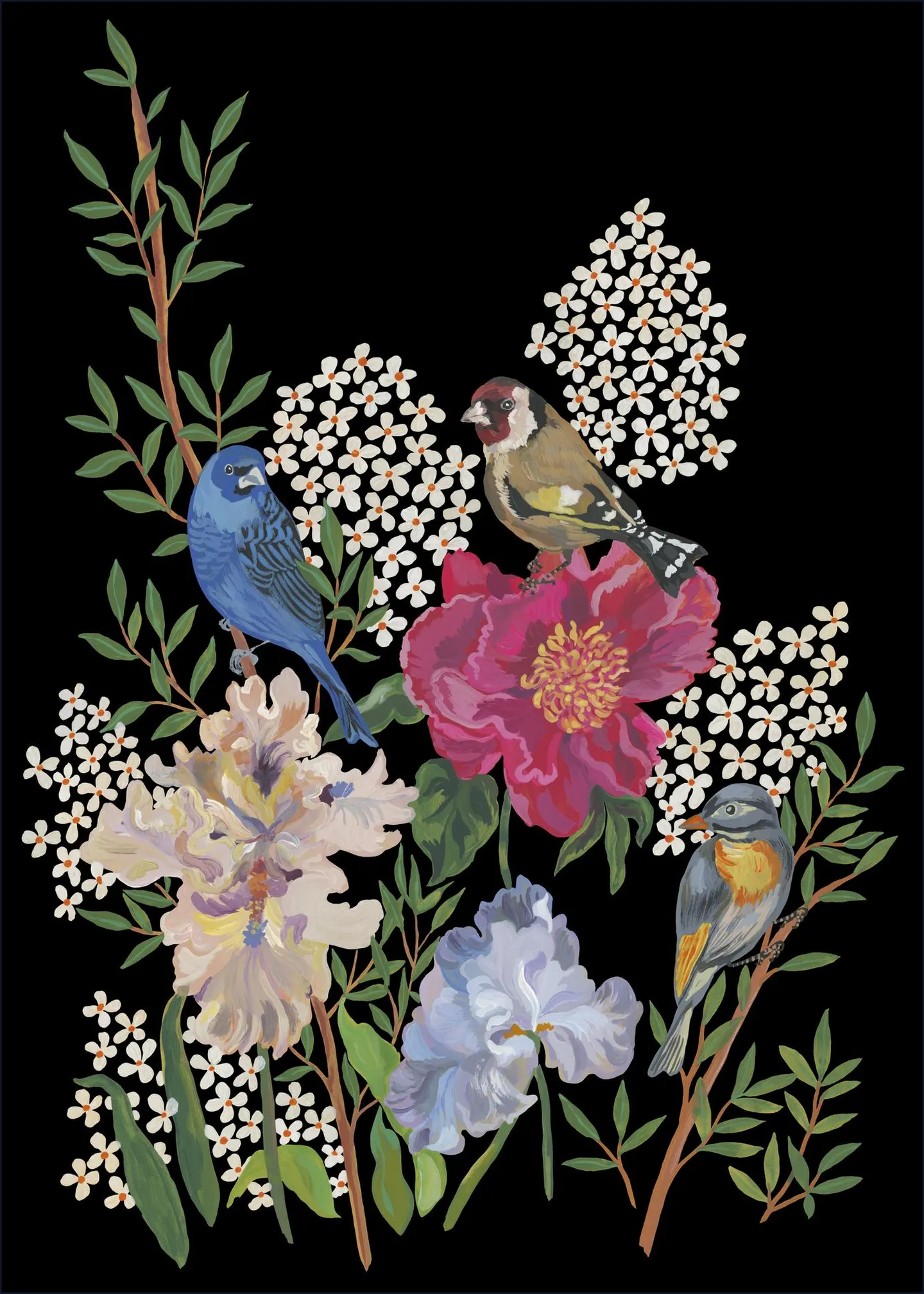 The Goldfinch and Flowers