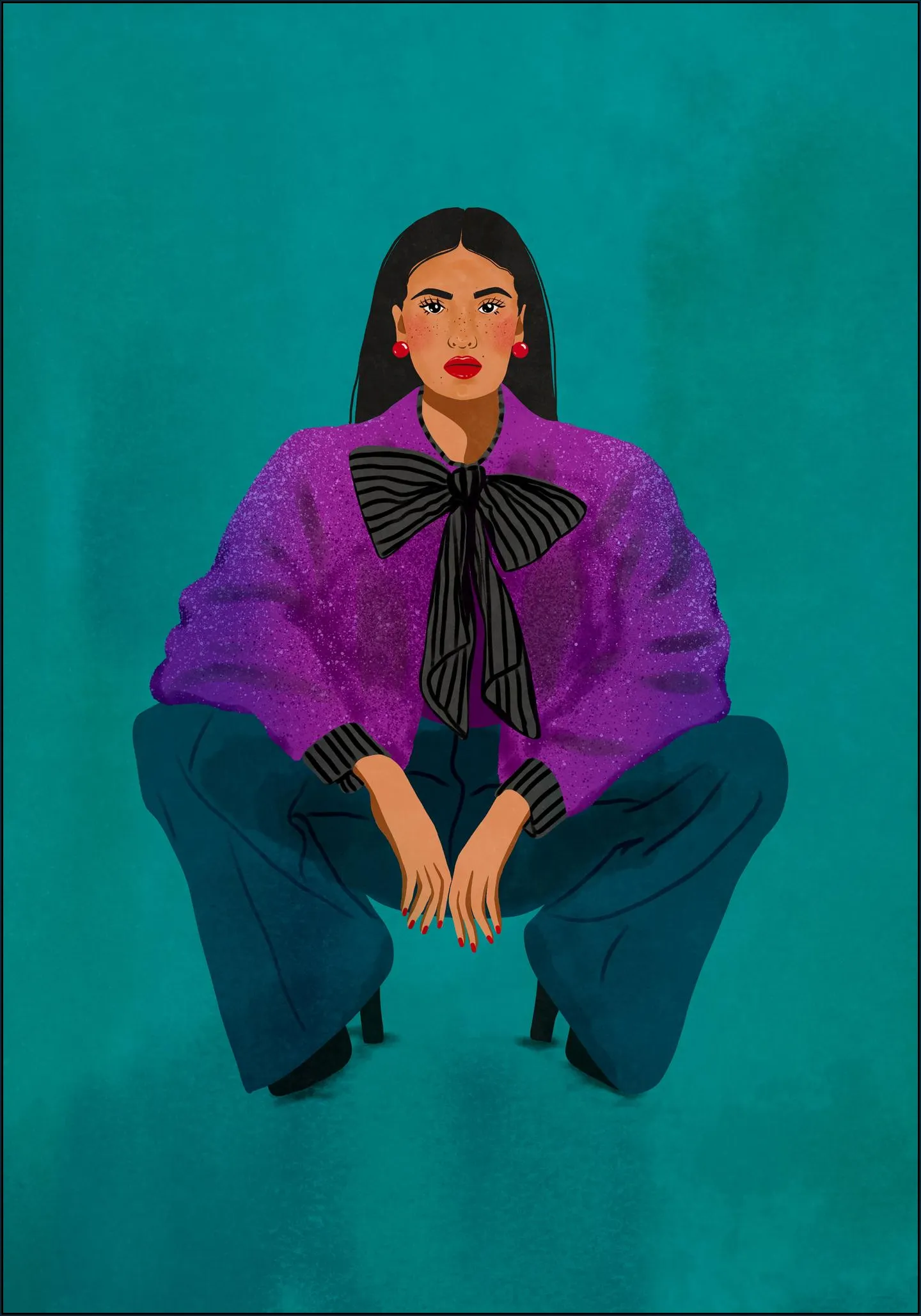 Woman With Bow