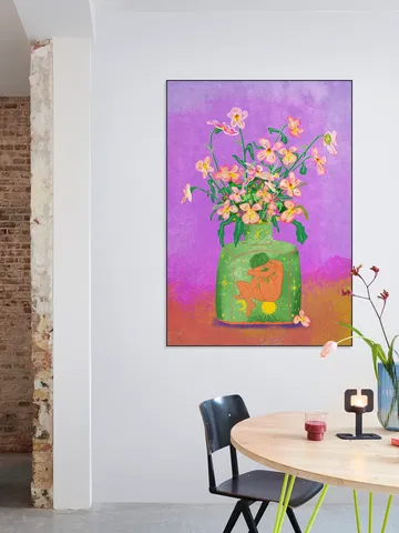 Pansies In A Vase