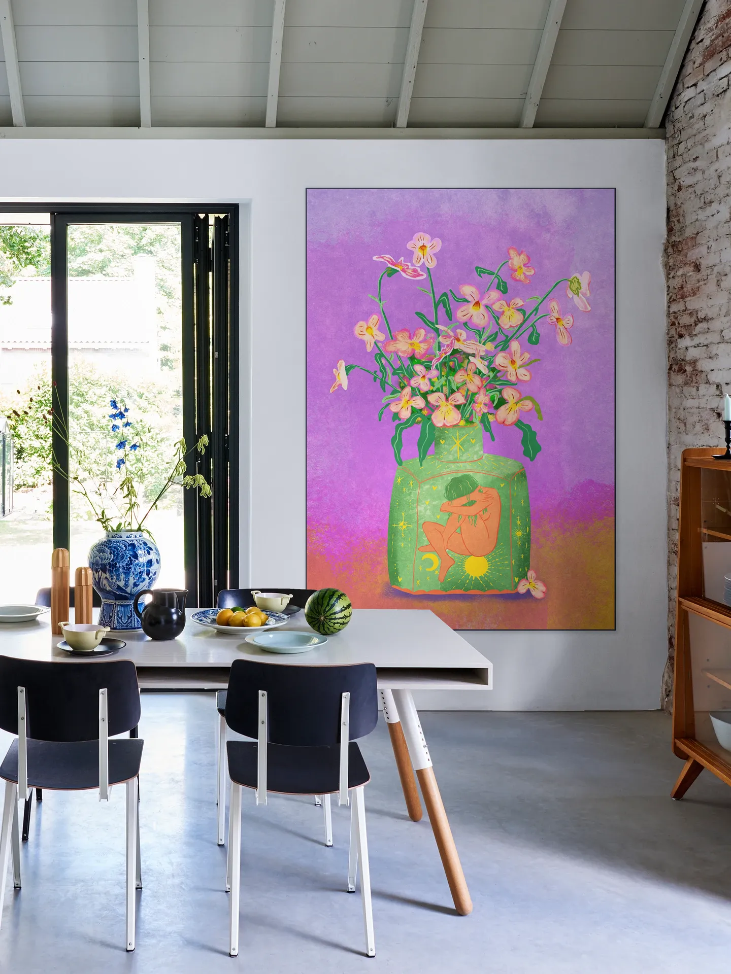 Pansies In A Vase