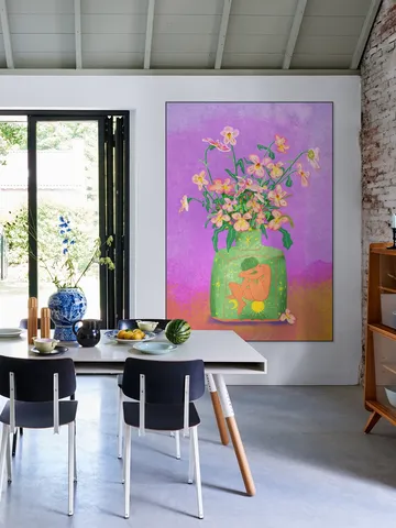 Pansies In A Vase