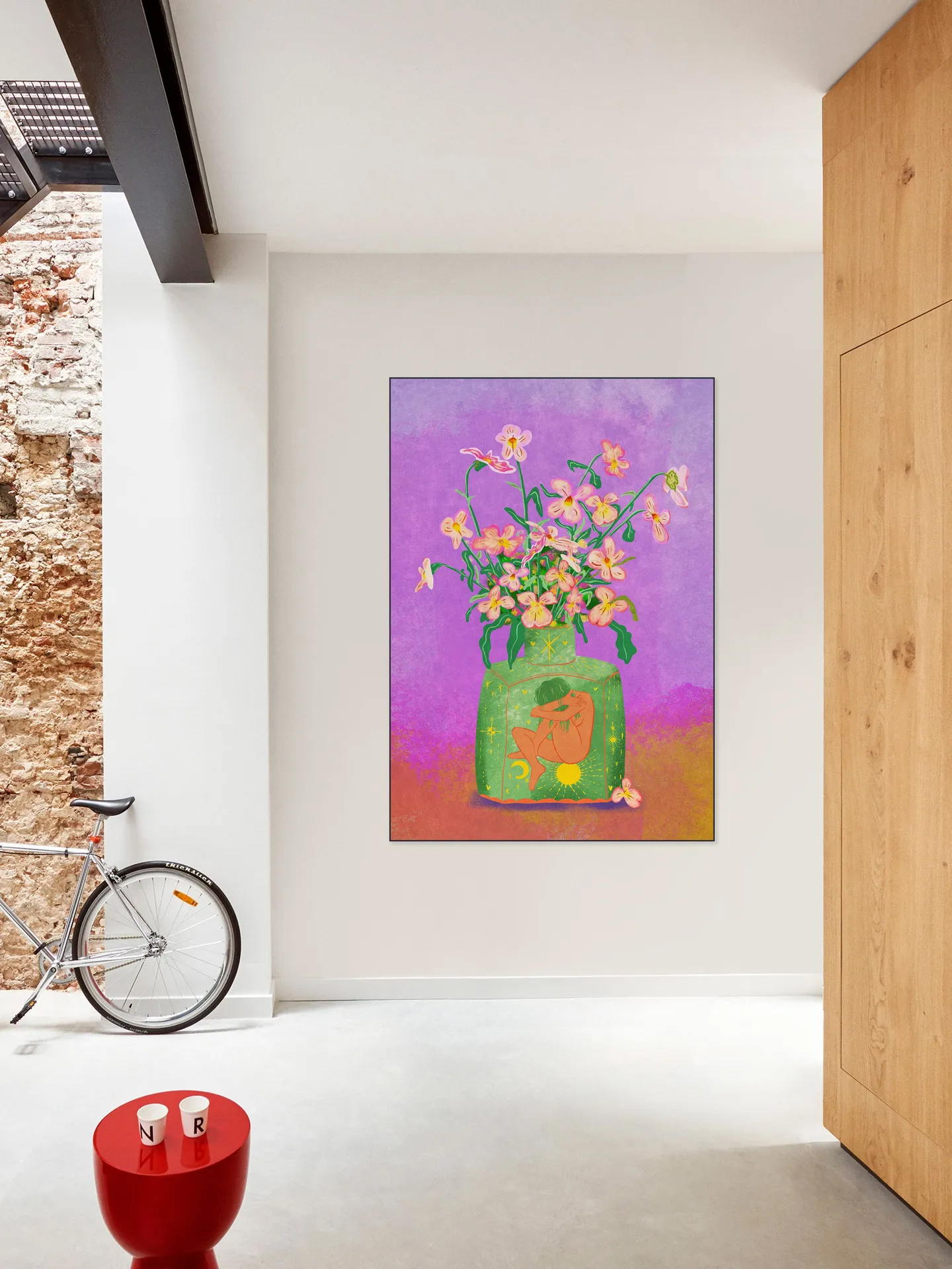 Pansies In A Vase