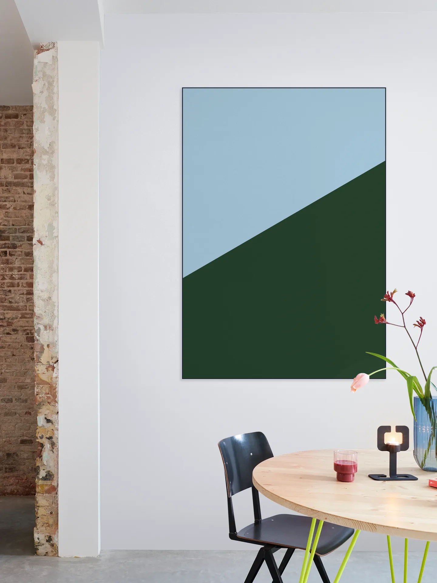 Color blocking - Blue Green