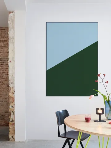 Color blocking - Blue Green