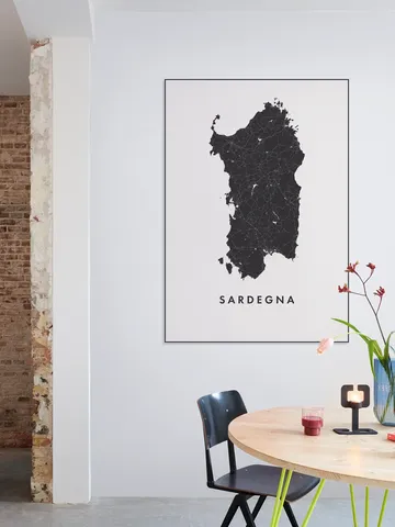 Sardegna Island Map