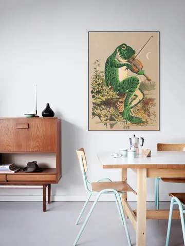 Frog playing violin