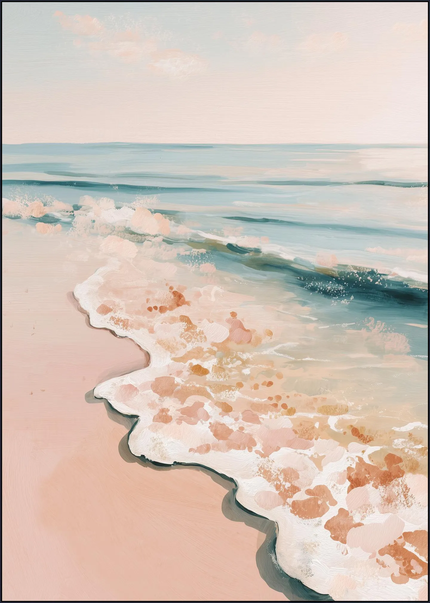 Pastel Ocean Shore
