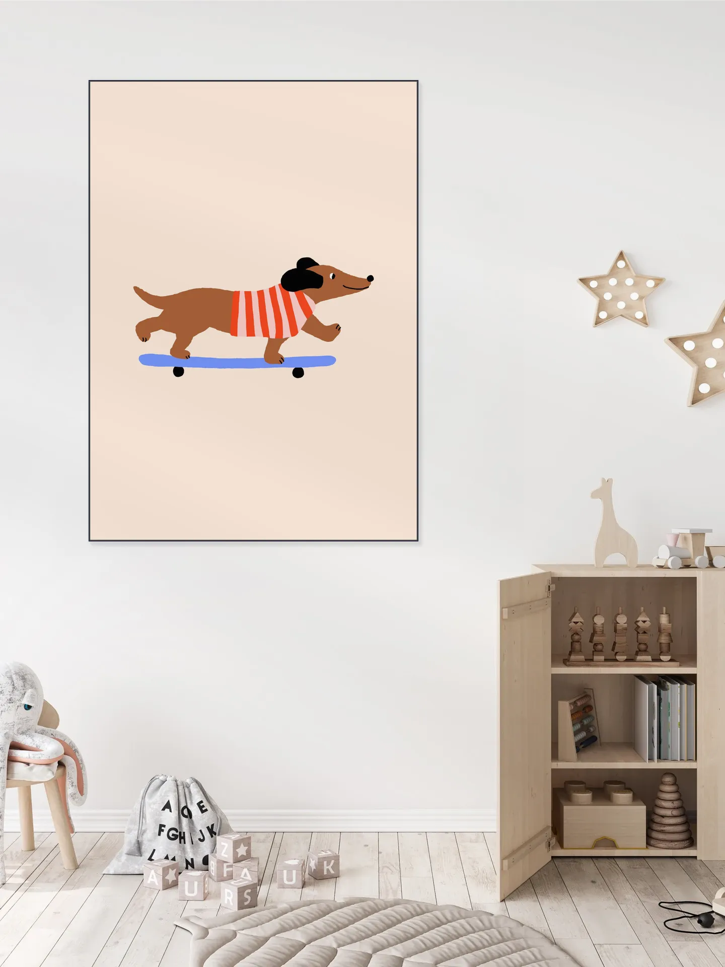 Dachshund on Skateboard