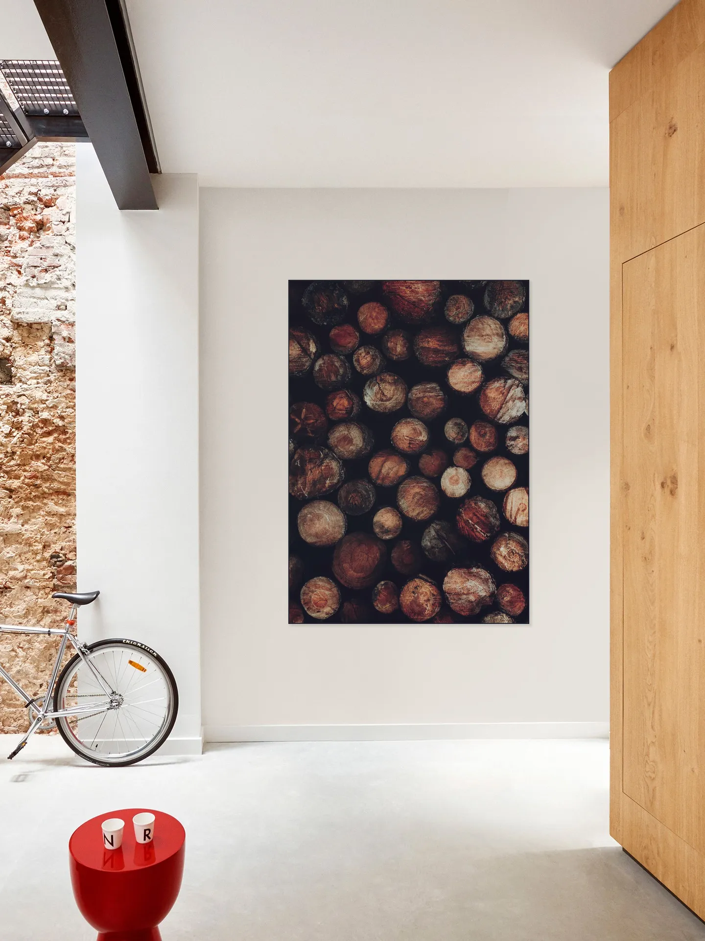 Stacked Timber Wood Logs