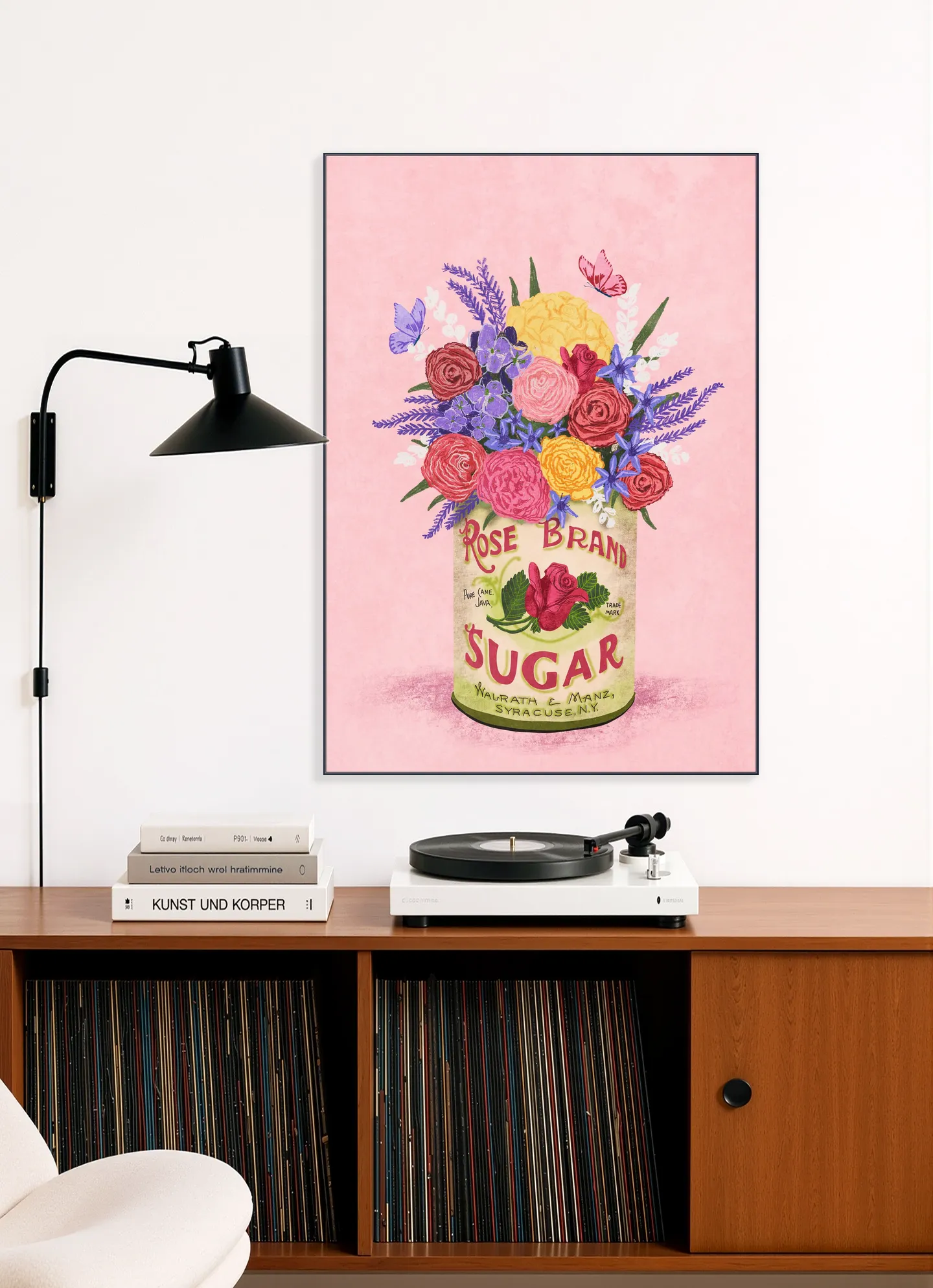 Flower in a vintage can