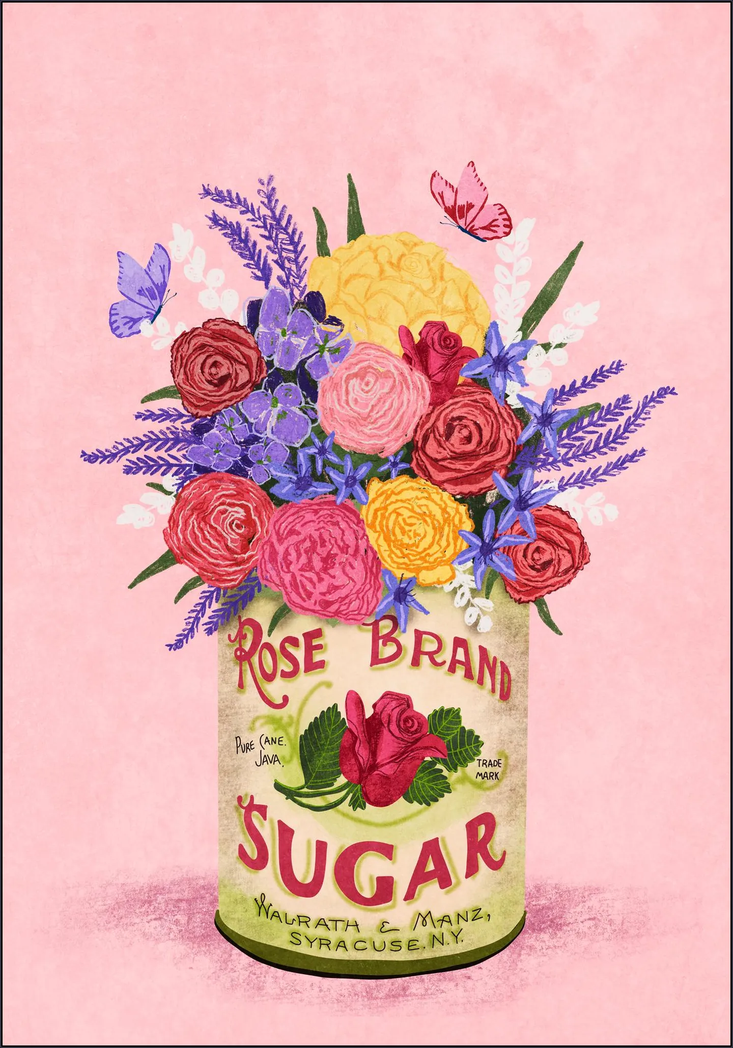 Flower in a vintage can