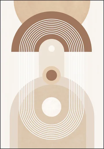 Beige Mid Century Poster No.3