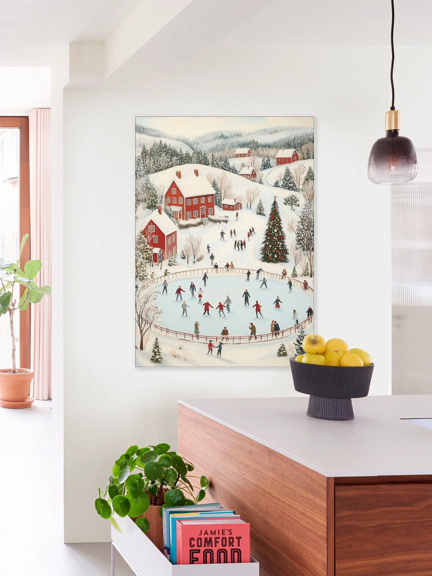 Winter Wonderland Ice Skating Scene
