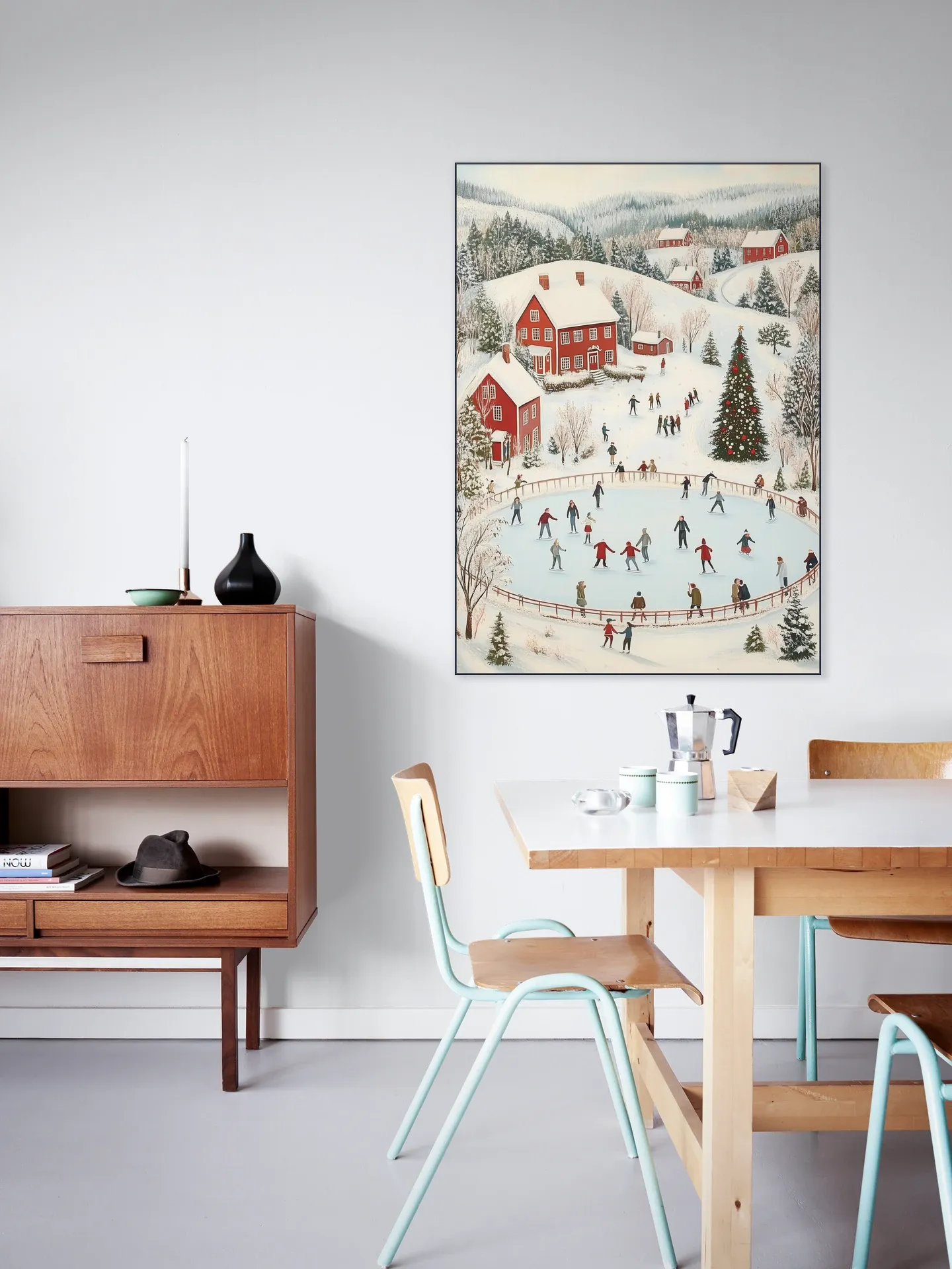 Winter Wonderland Ice Skating Scene