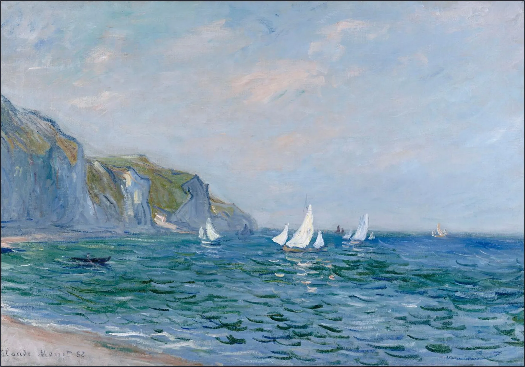 Cliffs and Sailboats at Pourville