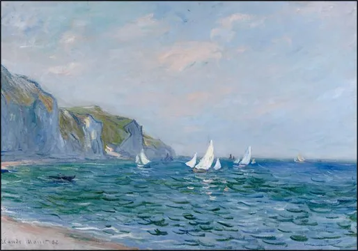 Cliffs and Sailboats at Pourville