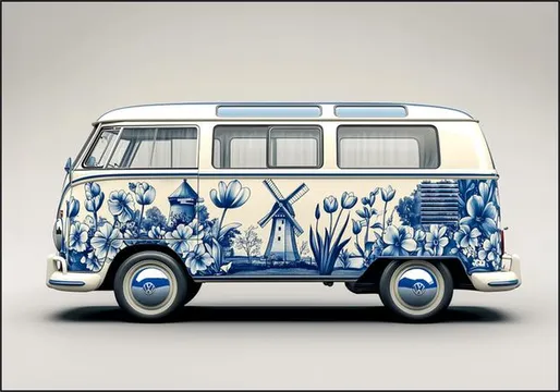Delft Blue VW Bus 3