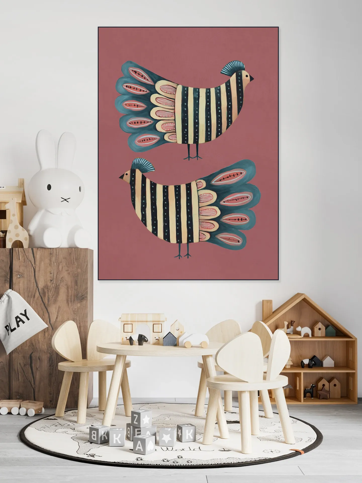 Striped Bird Pair