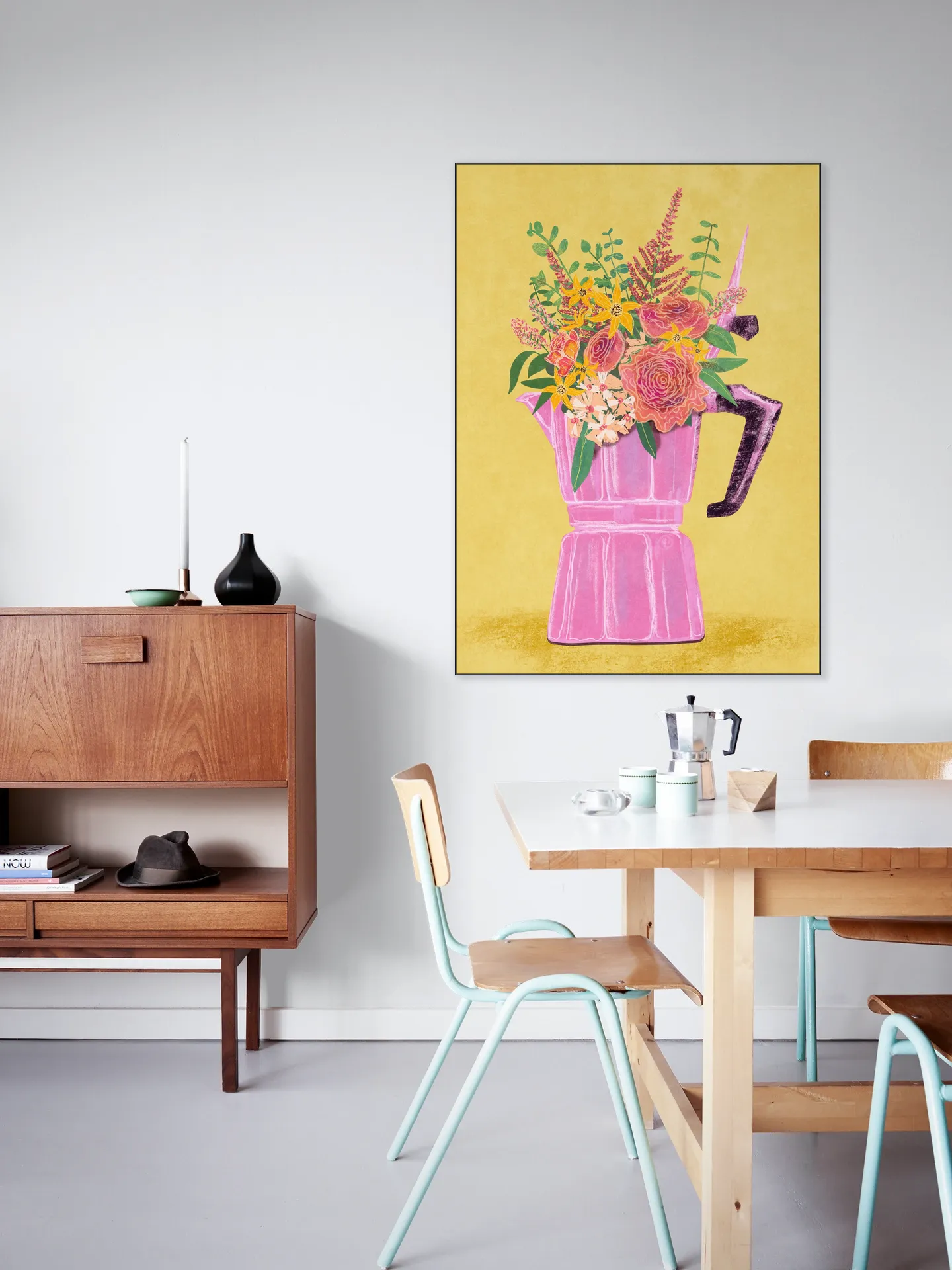  Espresso Maker With Flowers