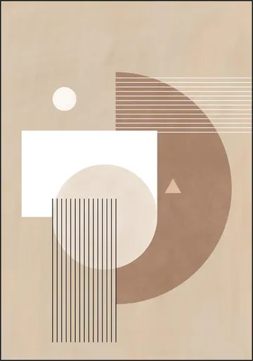 Neutral Semicircles Poster No.1