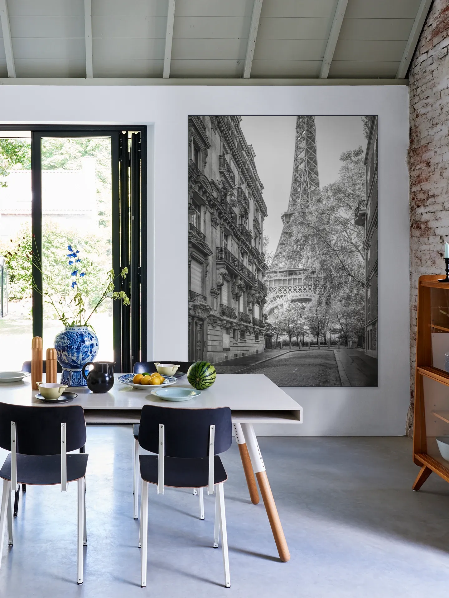 Rue de l'Université with Eiffel Tower, Paris, France