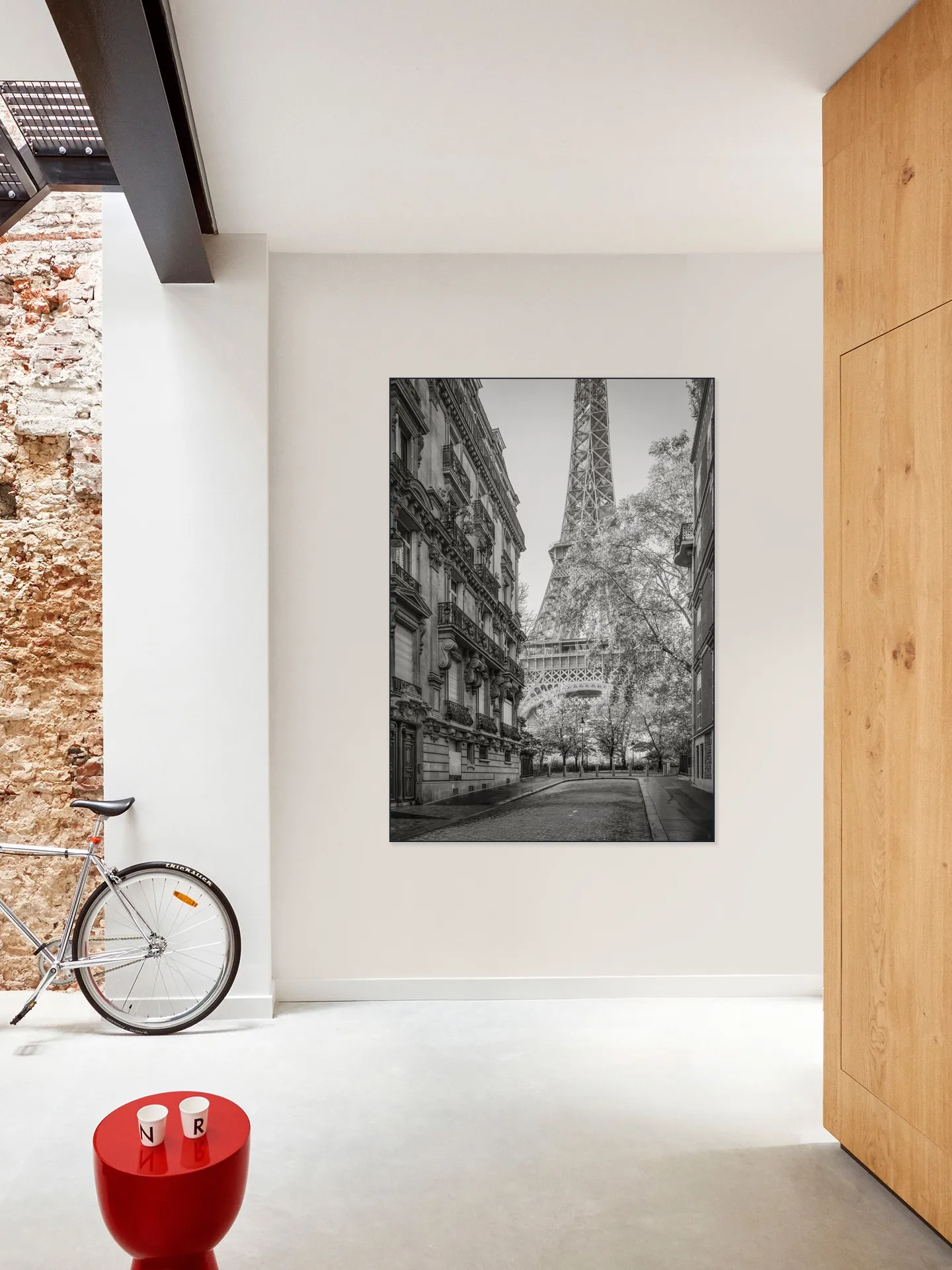 Rue de l'Université with Eiffel Tower, Paris, France
