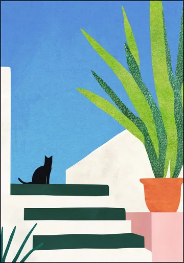 Cat on Greek Island