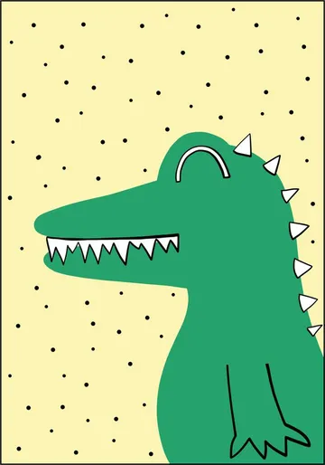 Yellow and Crocodile