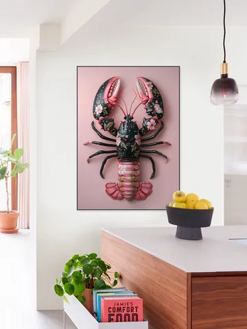 Pink Black Flower Lobster