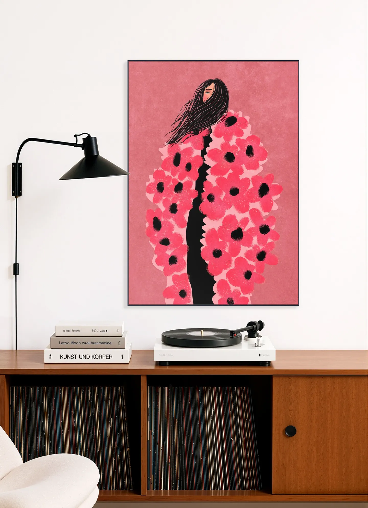 Woman Covered In Flowers