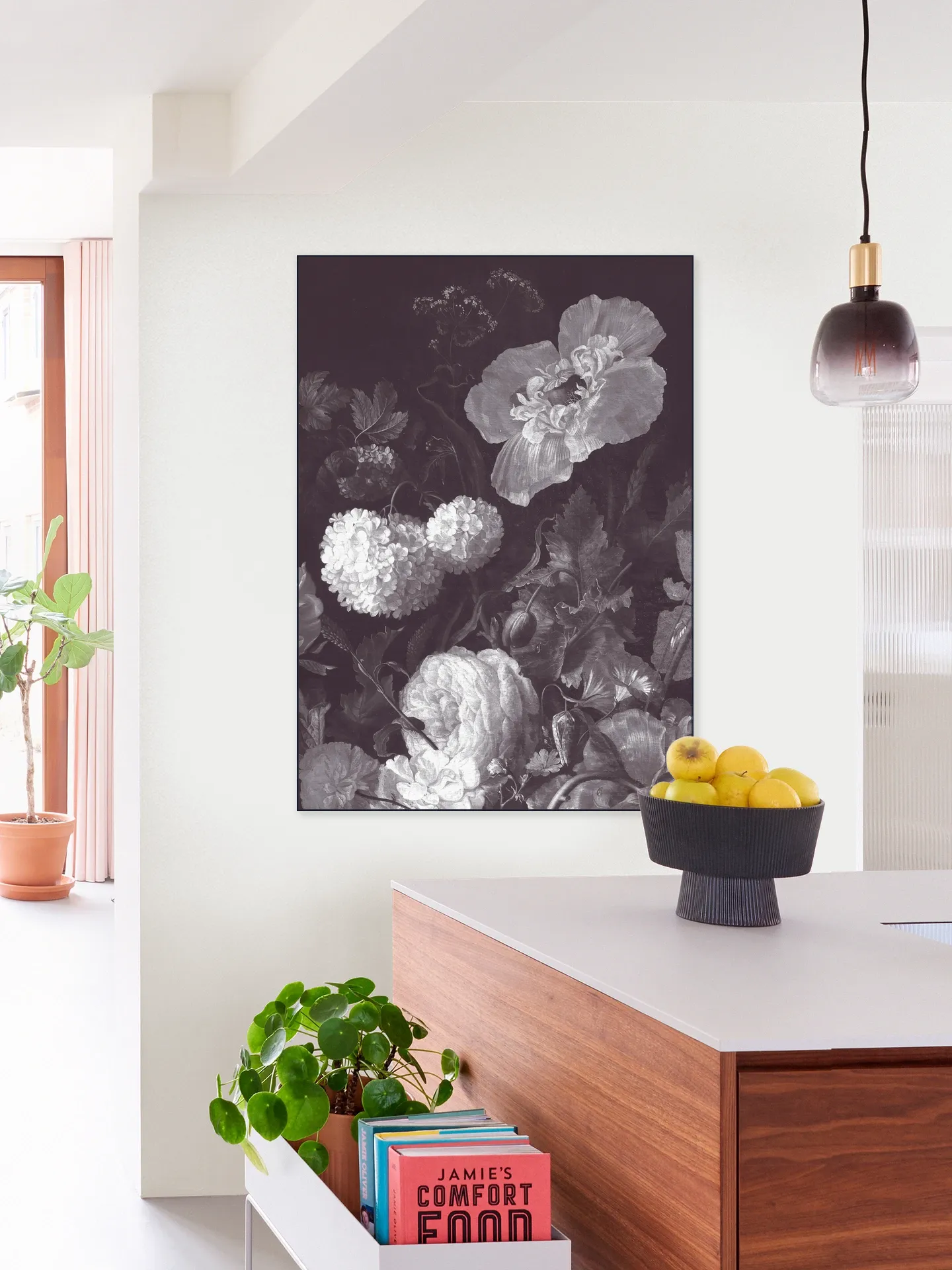 Golden Age Moody Florals I - monochrome