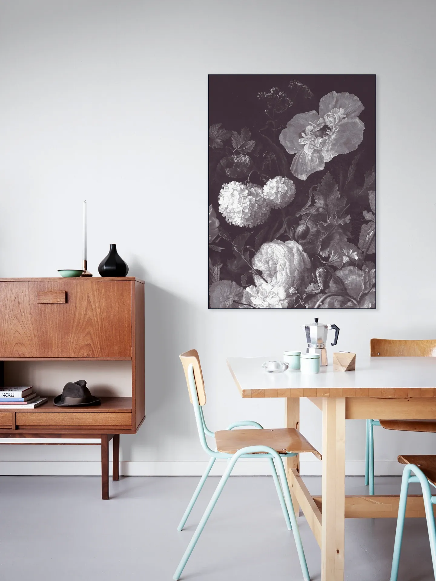 Golden Age Moody Florals I - monochrome