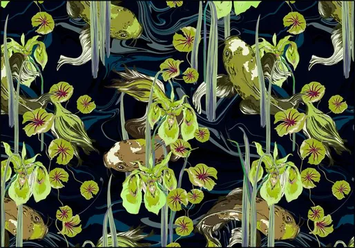 Koi Pond Moss Green