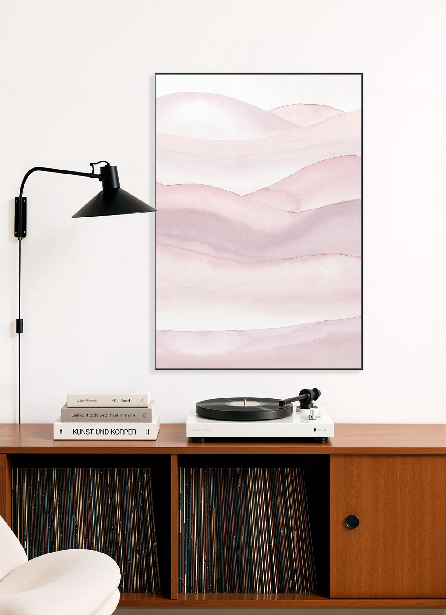 Watercolor ombre curves