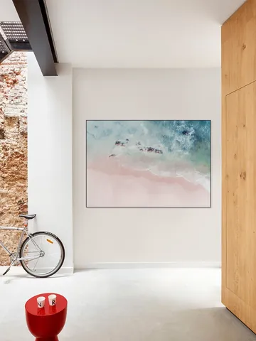 Aerial Ocean Pink Sand