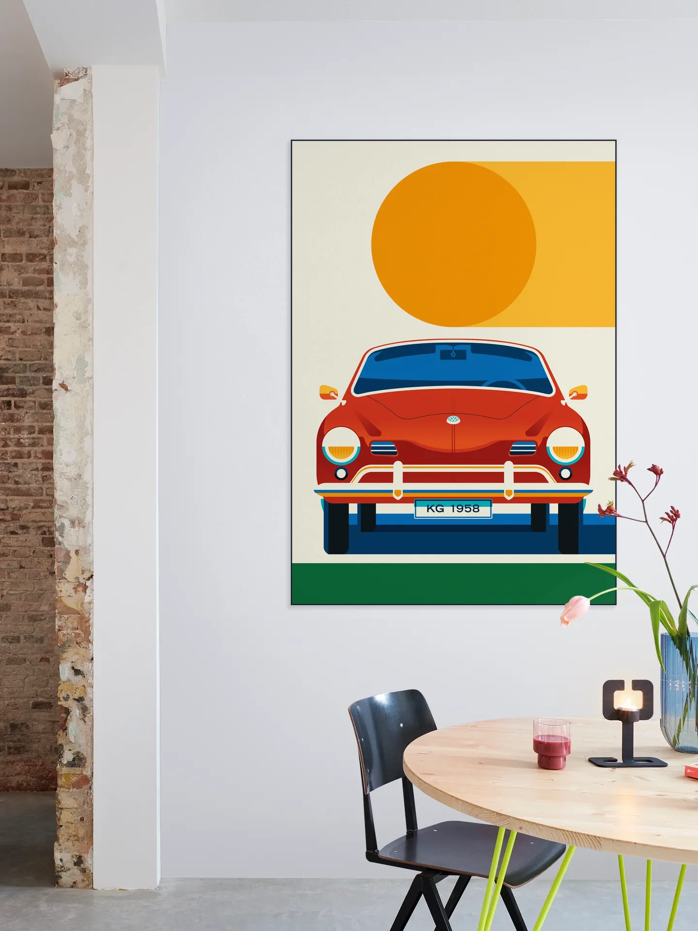Red Vintage Sports Car Front